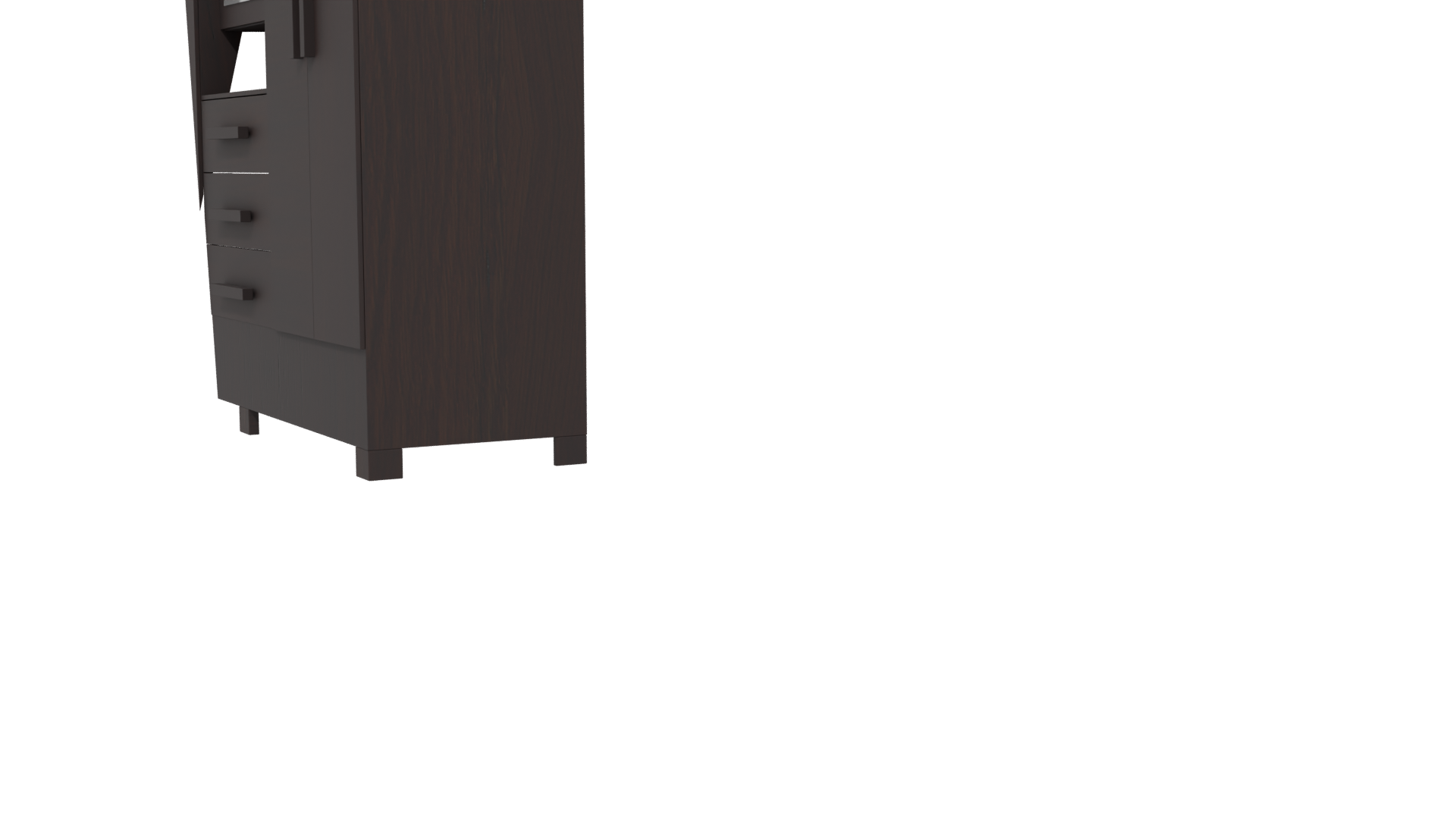 Elegant Modern Wooden Cabinet 3D - Professional 3D Model Render 13