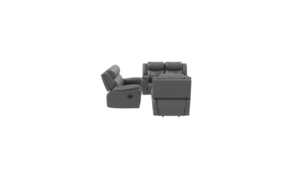 Comfortable Reclining Sofa Set 3D - Professional 3D Model Render 8