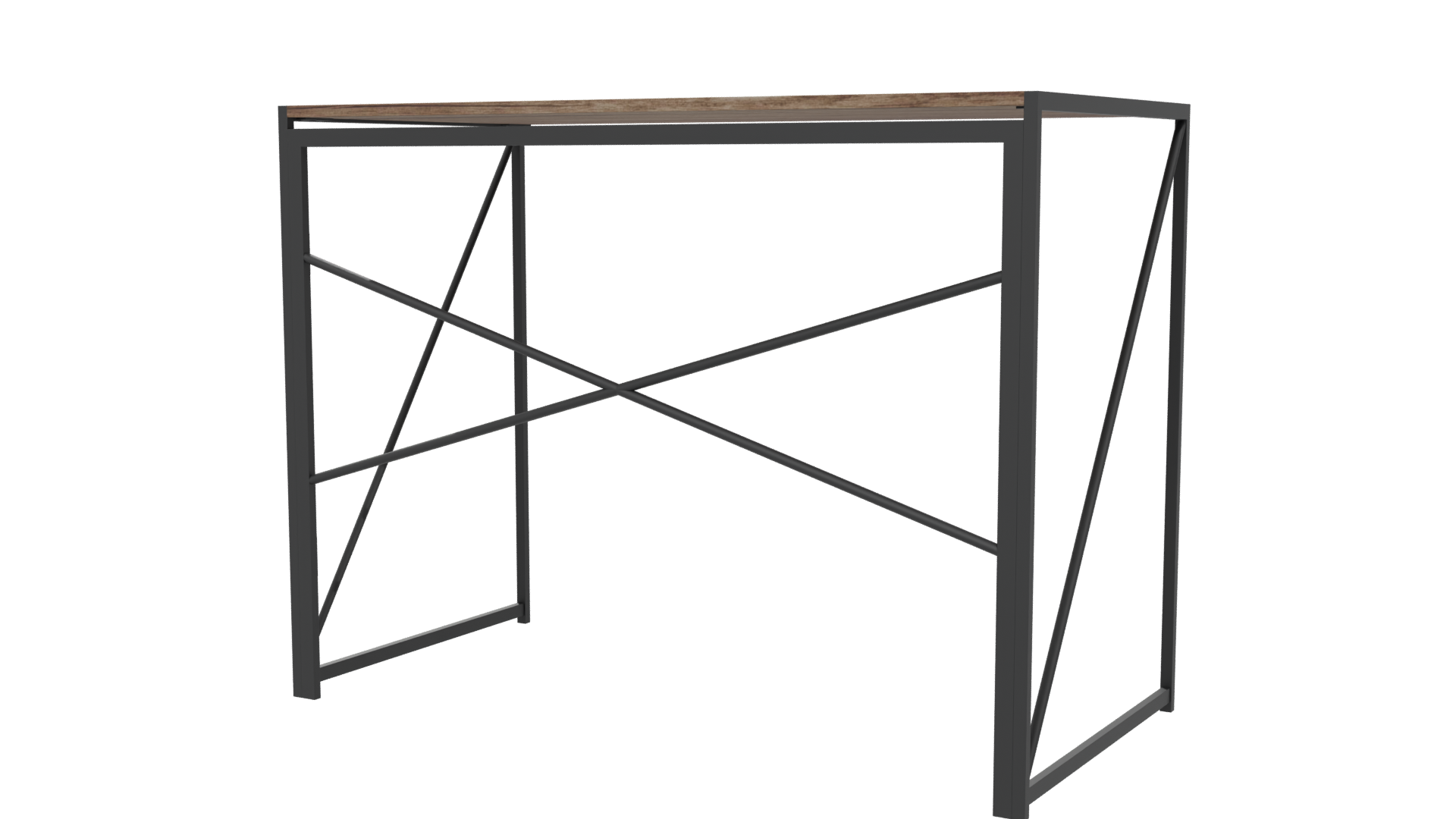 Industrial Style Wooden Table 3D - Professional 3D Model Render 6