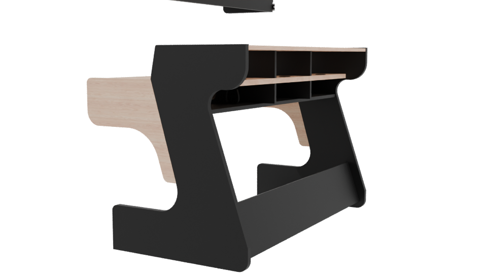 MZ-88-FLX T Desk Model 3D - Professional 3D Model Render 3