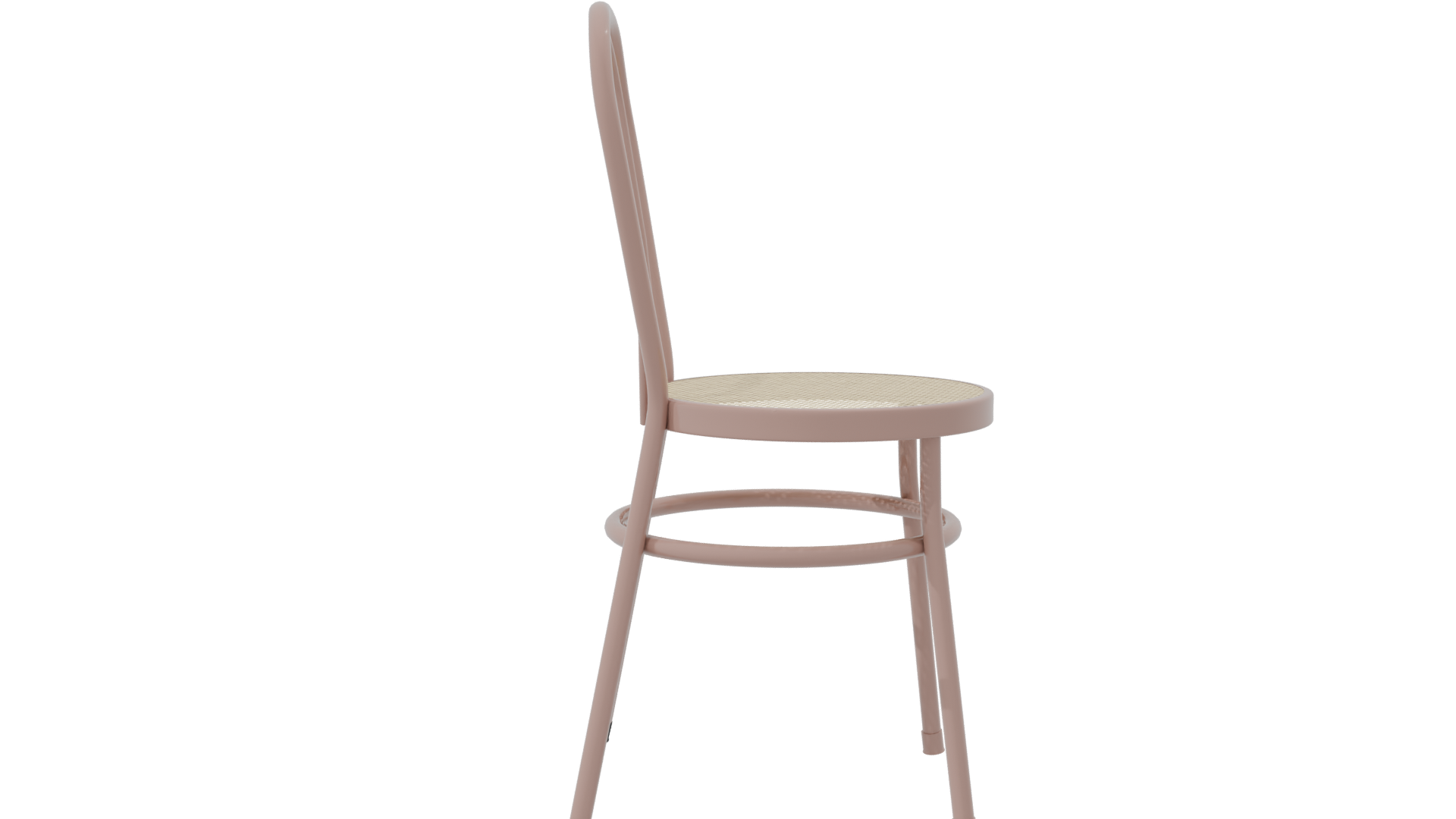 Stylish Pink Bistro Chair 3D Model - Professional 3D Model Render 8