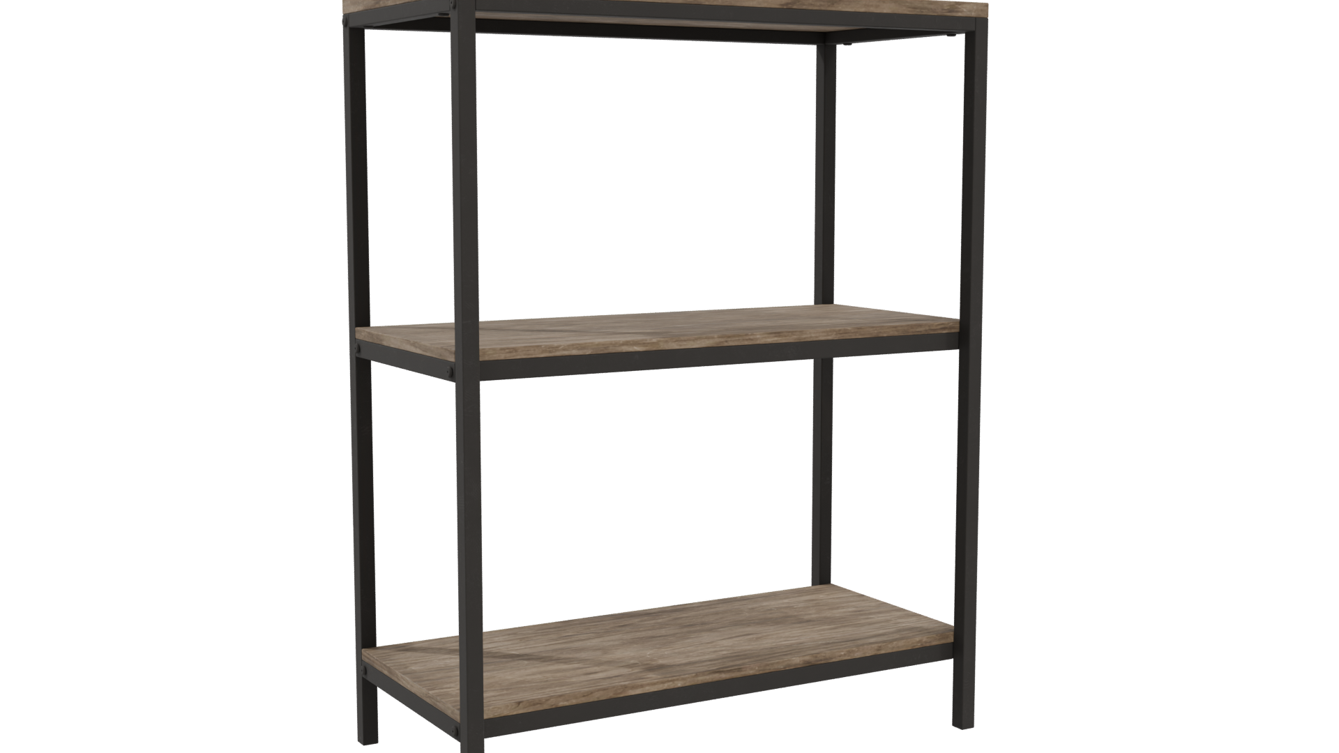 Rustic Industrial Shelf 3D Model - Professional 3D Model Render 4