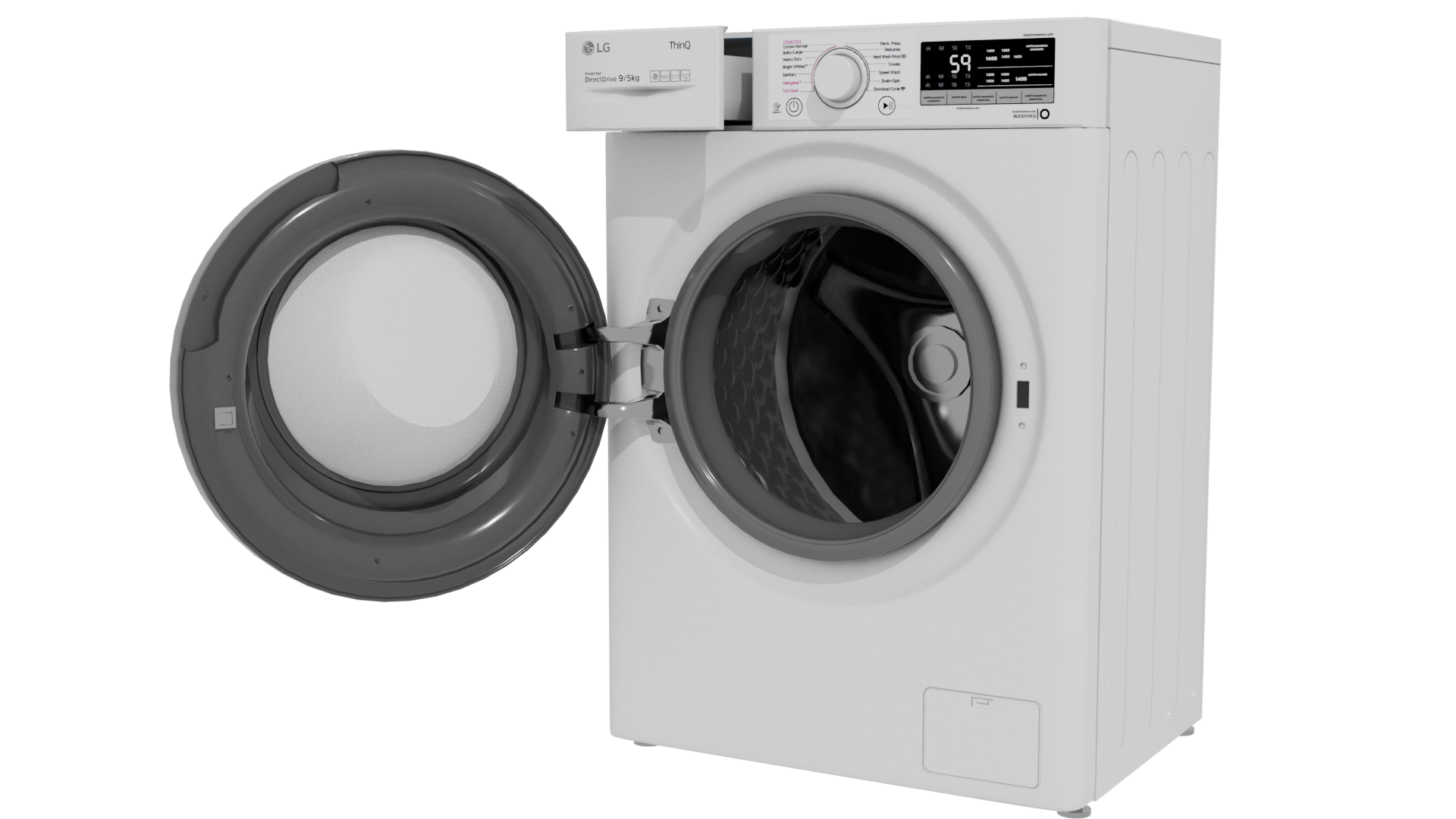 Realistic Washing Machine Model - Professional 3D Model Render 12