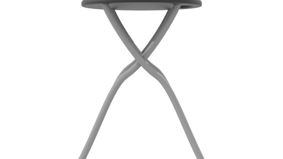 Minimalist Metal Bar Stool 3D - Professional 3D Model Render 8