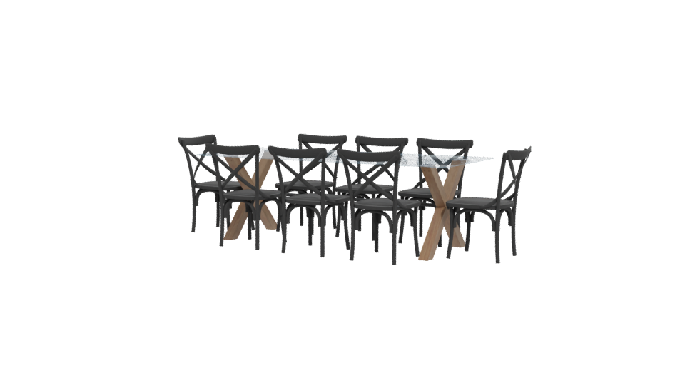 Elegant Dining Table Set 3D - Professional 3D Model Render 12