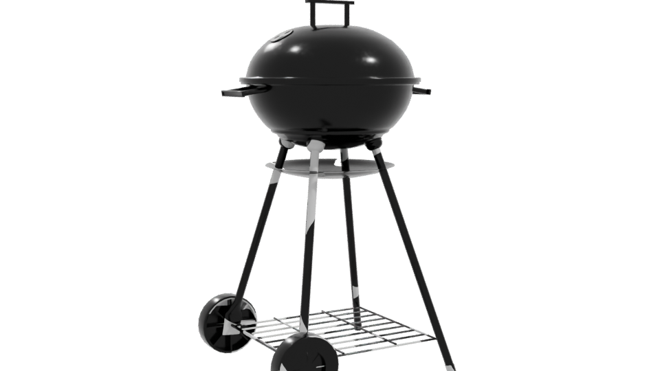 Stylish Outdoor Charcoal Grill 3D - Professional 3D Model Render 10