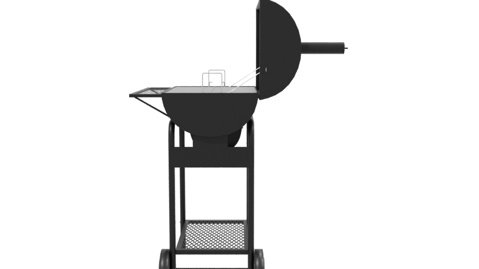 Outdoor Charcoal Grill Model - Professional 3D Model Render 2
