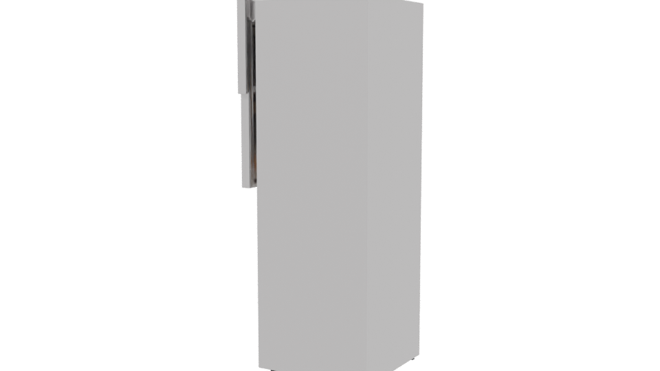 Stylish Stainless Steel Refrigerator 3D Model - Professional 3D Model Render 3