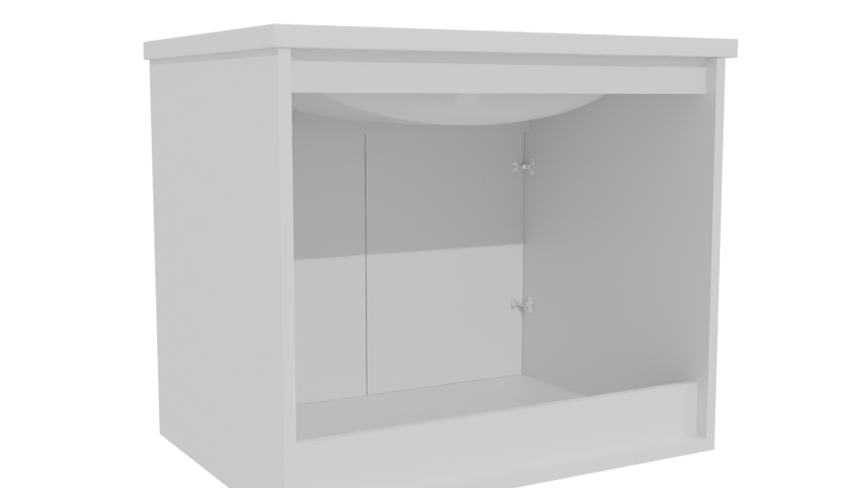Minimalist White Storage Box 3D - Professional 3D Model Render 4
