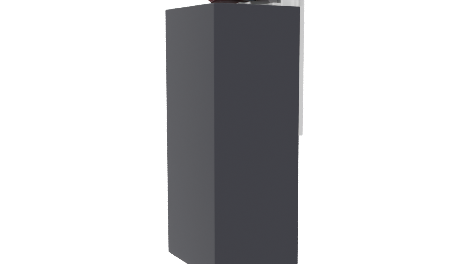 Sleek Black Refrigerator Model - Professional 3D Model Render 7