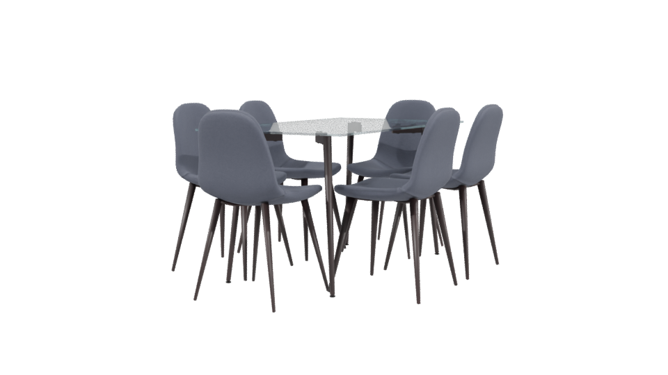 Modern Dining Set 3D Model - Professional 3D Model Render 3