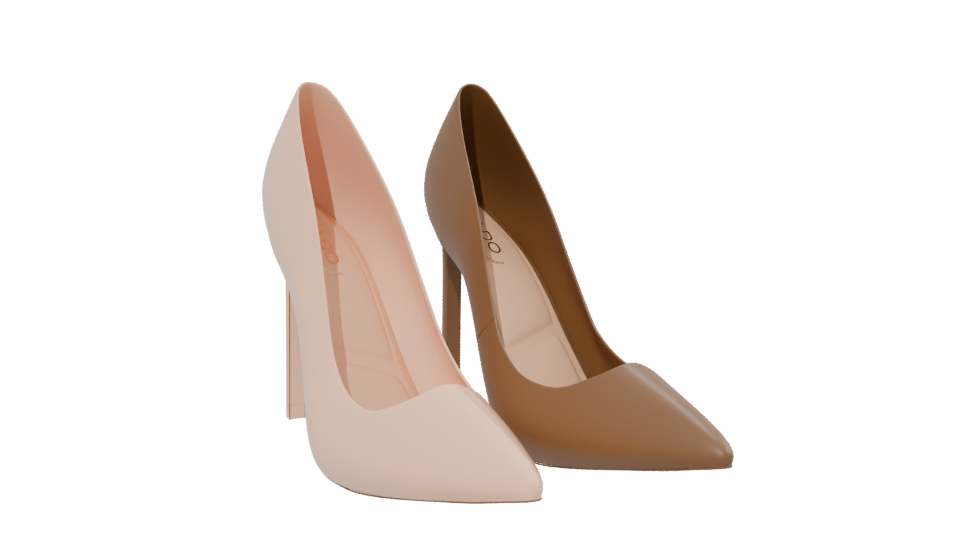 Elegant High Heeled Shoes 3D - Professional 3D Model Render 13