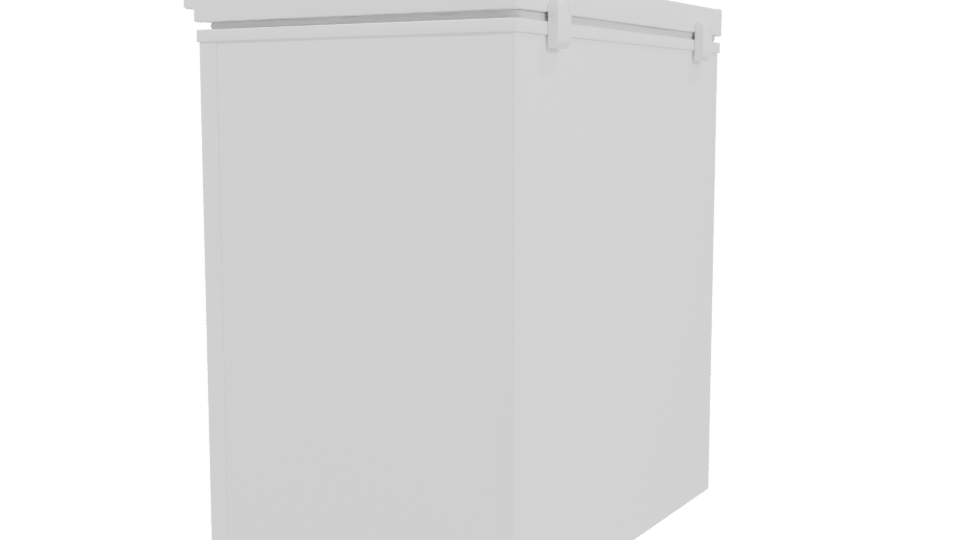 Compact Chest Freezer 3D Model - Professional 3D Model Render 3