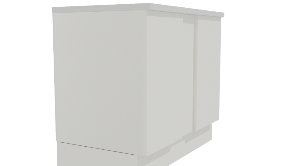 Minimalist Cabinet Storage Unit 3D - Professional 3D Model Render 9