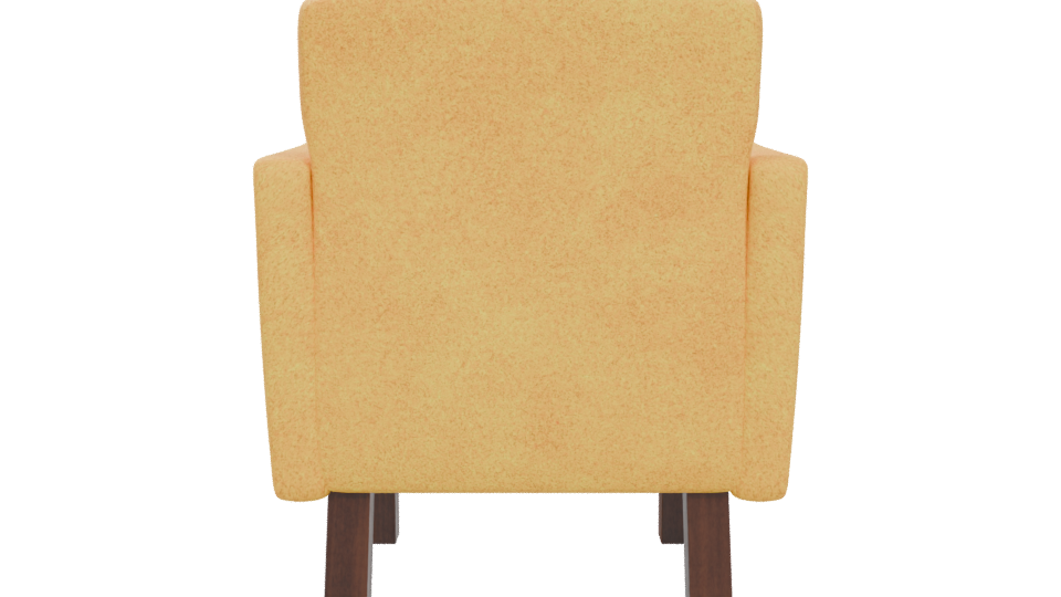 Stylish Modern Yellow Armchair 3D - Professional 3D Model Render 5