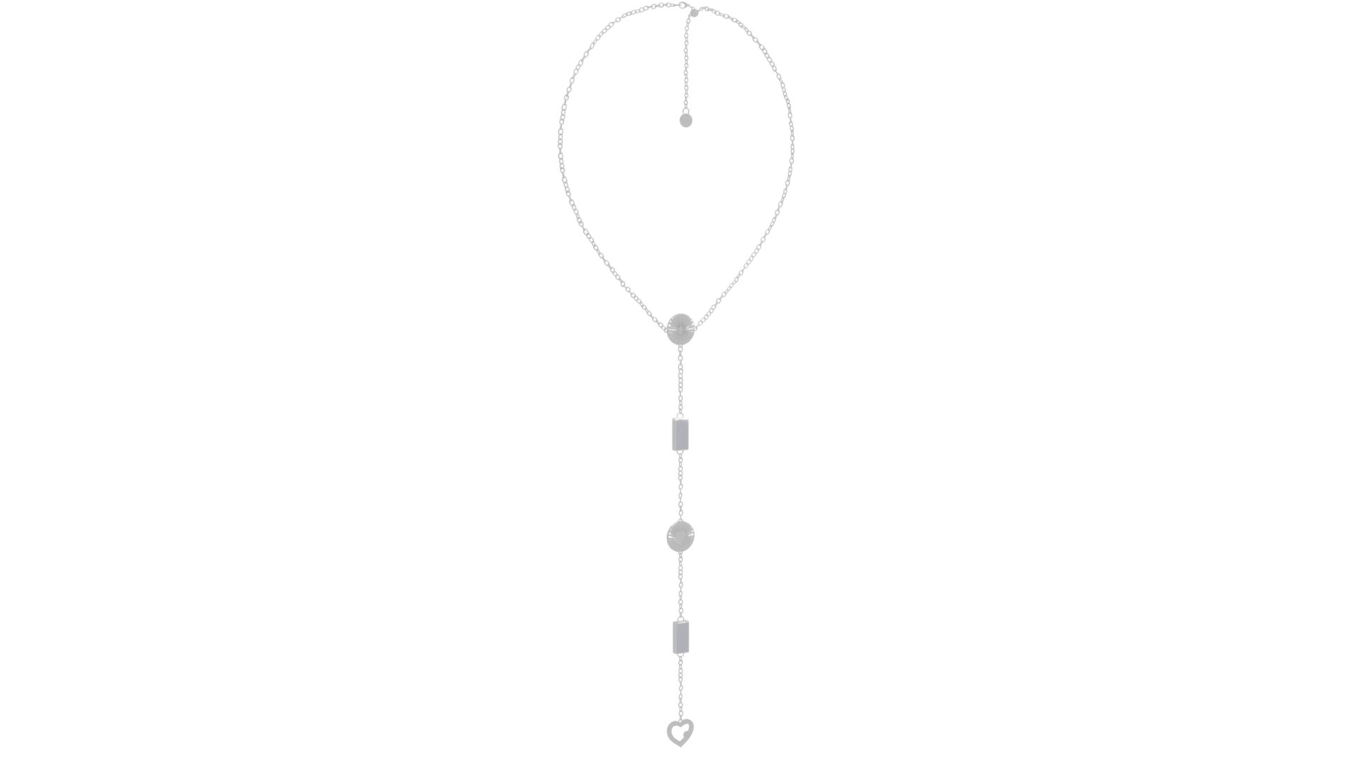 Stylish Silver Necklace 3D Model - Professional 3D Model Render 10