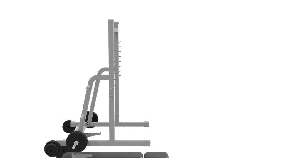 Adjustable Weight Bench 3D Model - Professional 3D Model Render 8