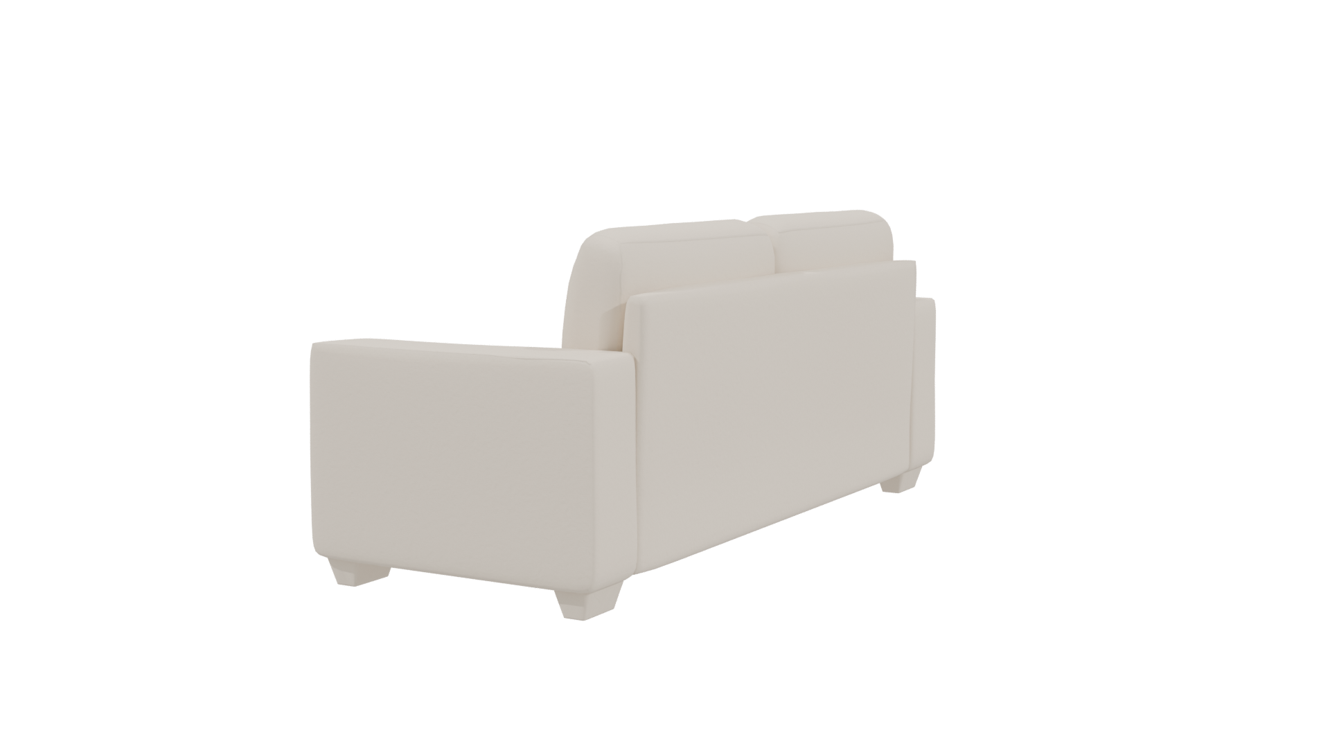 Minimalist White Sofa 3D Model - Professional 3D Model Render 3
