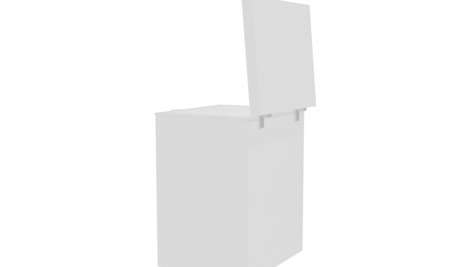 Compact Chest Freezer 3D Model - Professional 3D Model Render 3