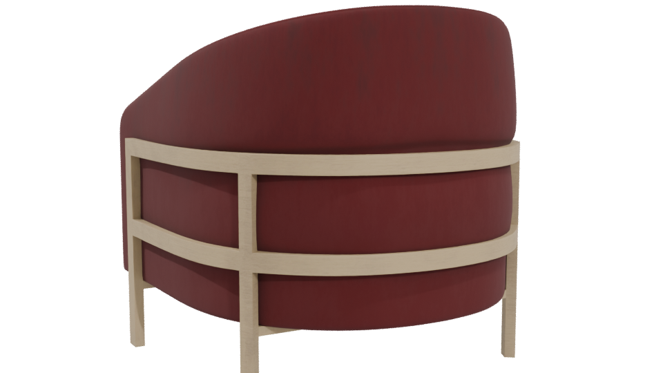 Sitial Berlin Guinda Armchair 3D - Professional 3D Model Render 4