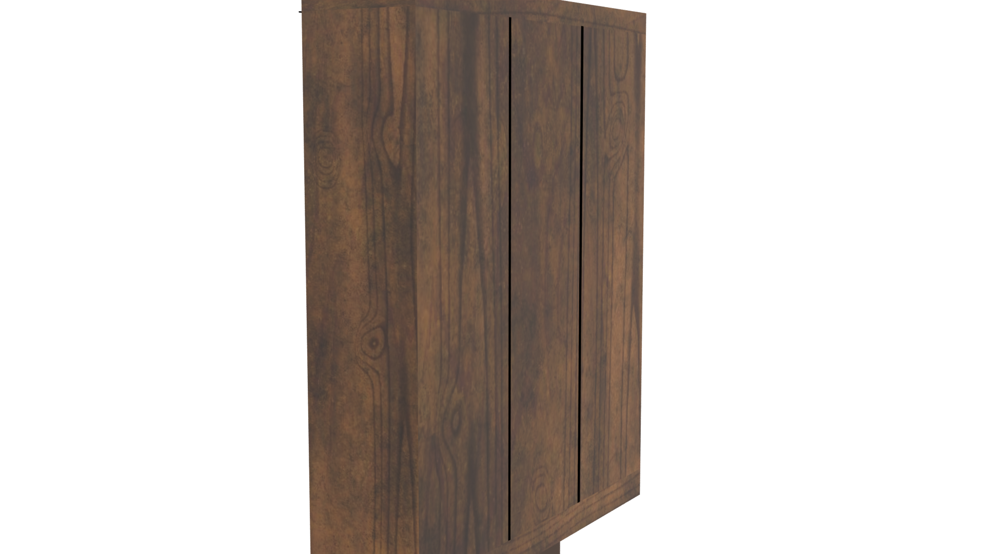 Stylish Wooden Storage Cabinet 3D - Professional 3D Model Render 3