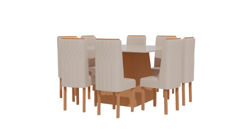 Elegant Dining Table Set 3D - Professional 3D Model Render 12
