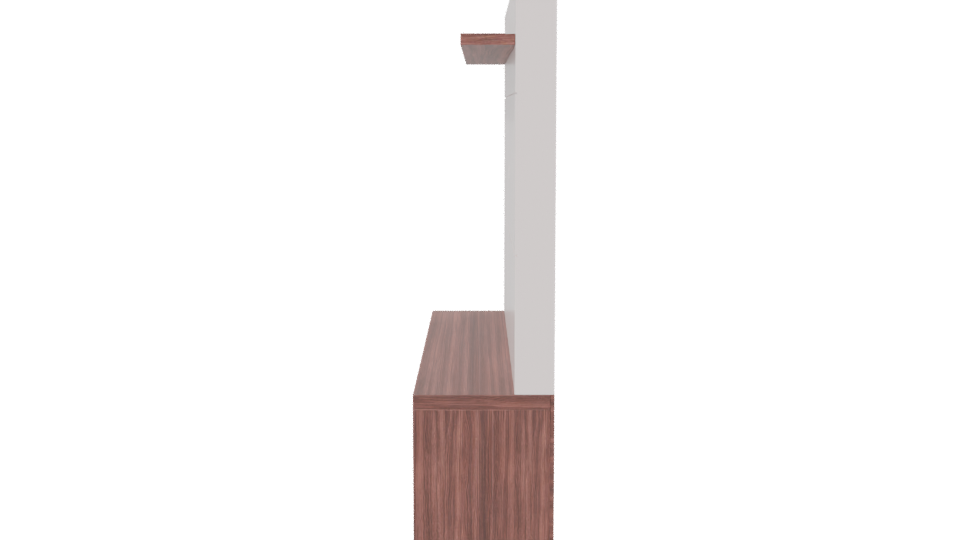 Modern Wooden TV Stand 3D Model - Professional 3D Model Render 2