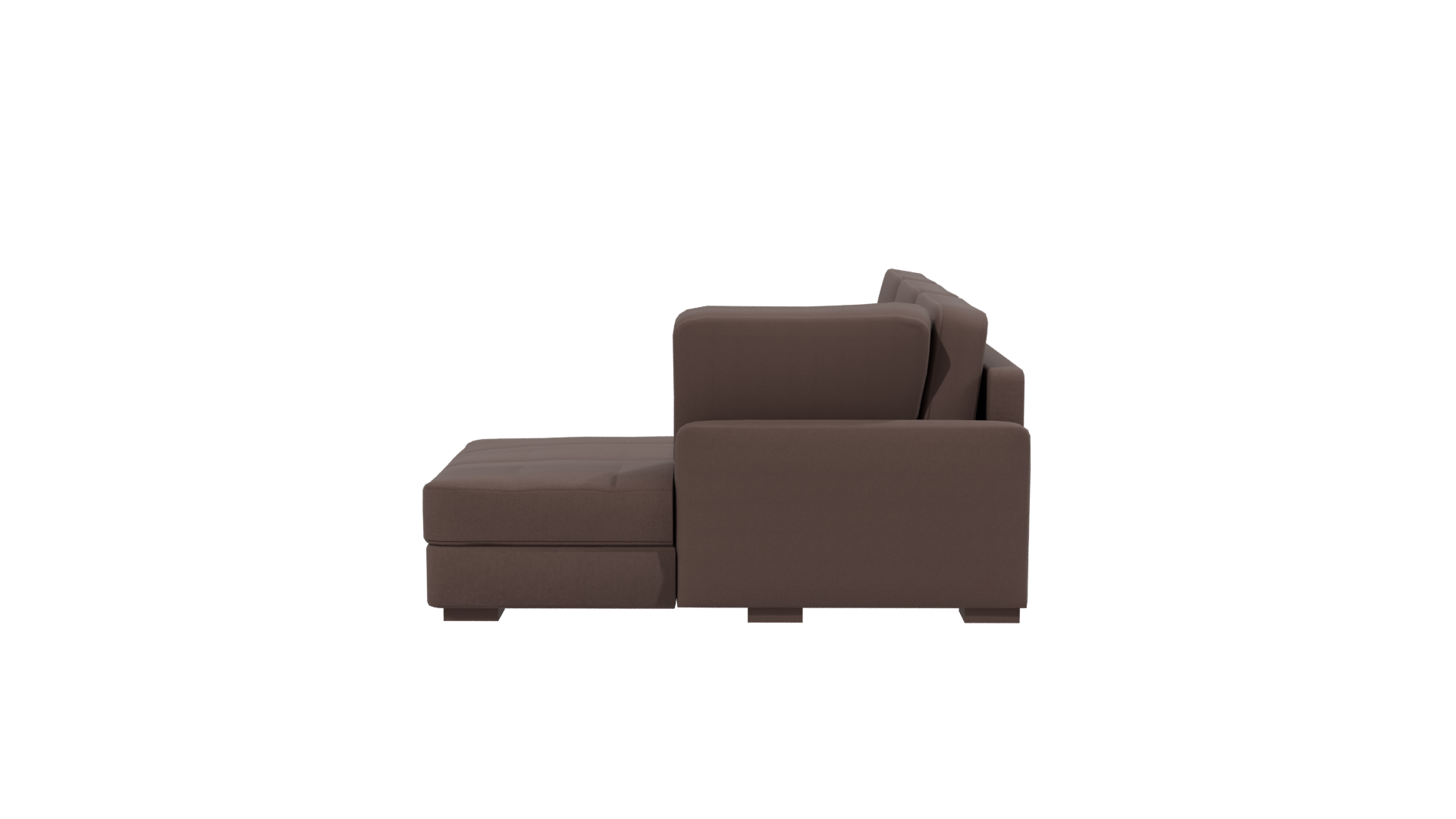 Modern L-Shaped Fabric Sofa 3D Model - Professional 3D Model Render 2