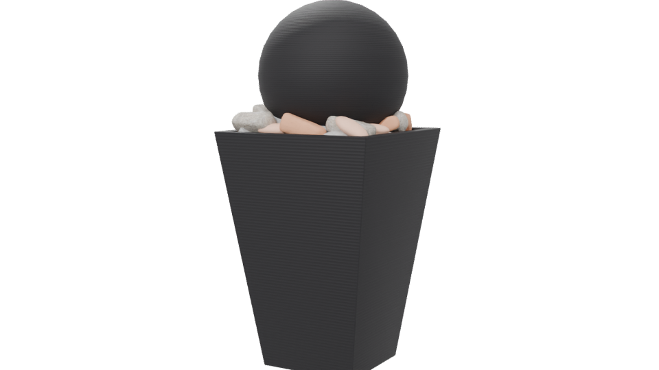 Contemporary Decorative Planter Model - Professional 3D Model Render 6