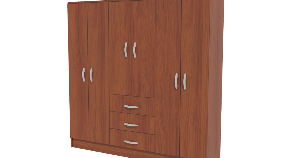 Stylish Wooden Storage Cabinet 3D - Professional 3D Model Render 12