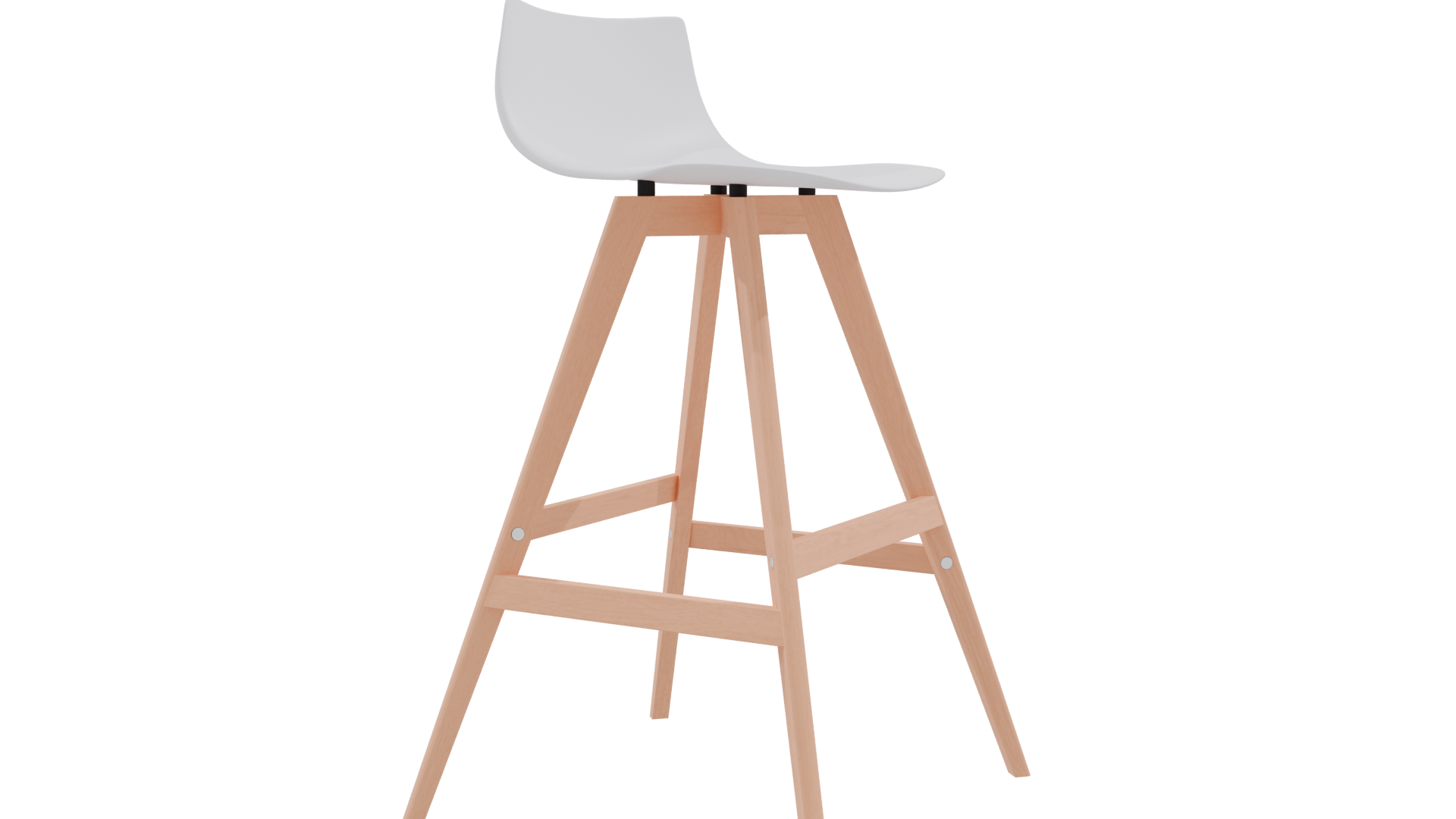 Stylish Minimalist Bar Stool 3D Model - Professional 3D Model Render 9