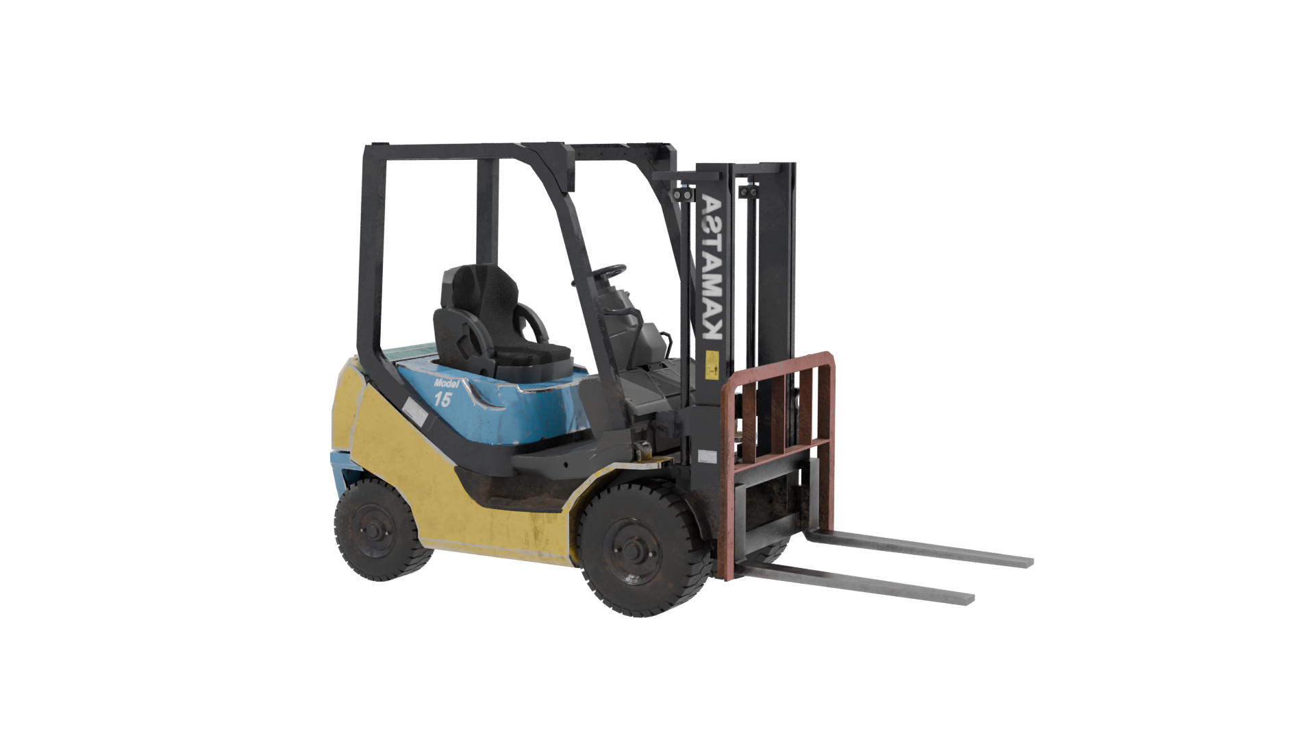 Industrial Forklift 3D Model - Professional 3D Model Render 9