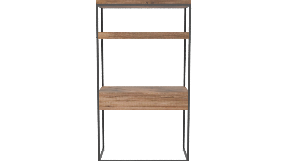 Modern Wooden Shelf Unit 3D - Professional 3D Model Render 5