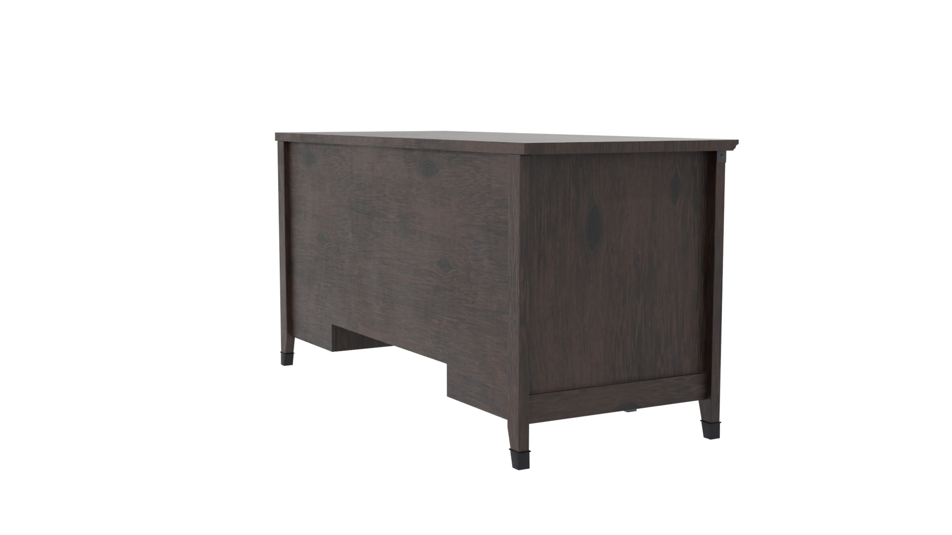 Elegant Wooden Office Desk Model - Professional 3D Model Render 7