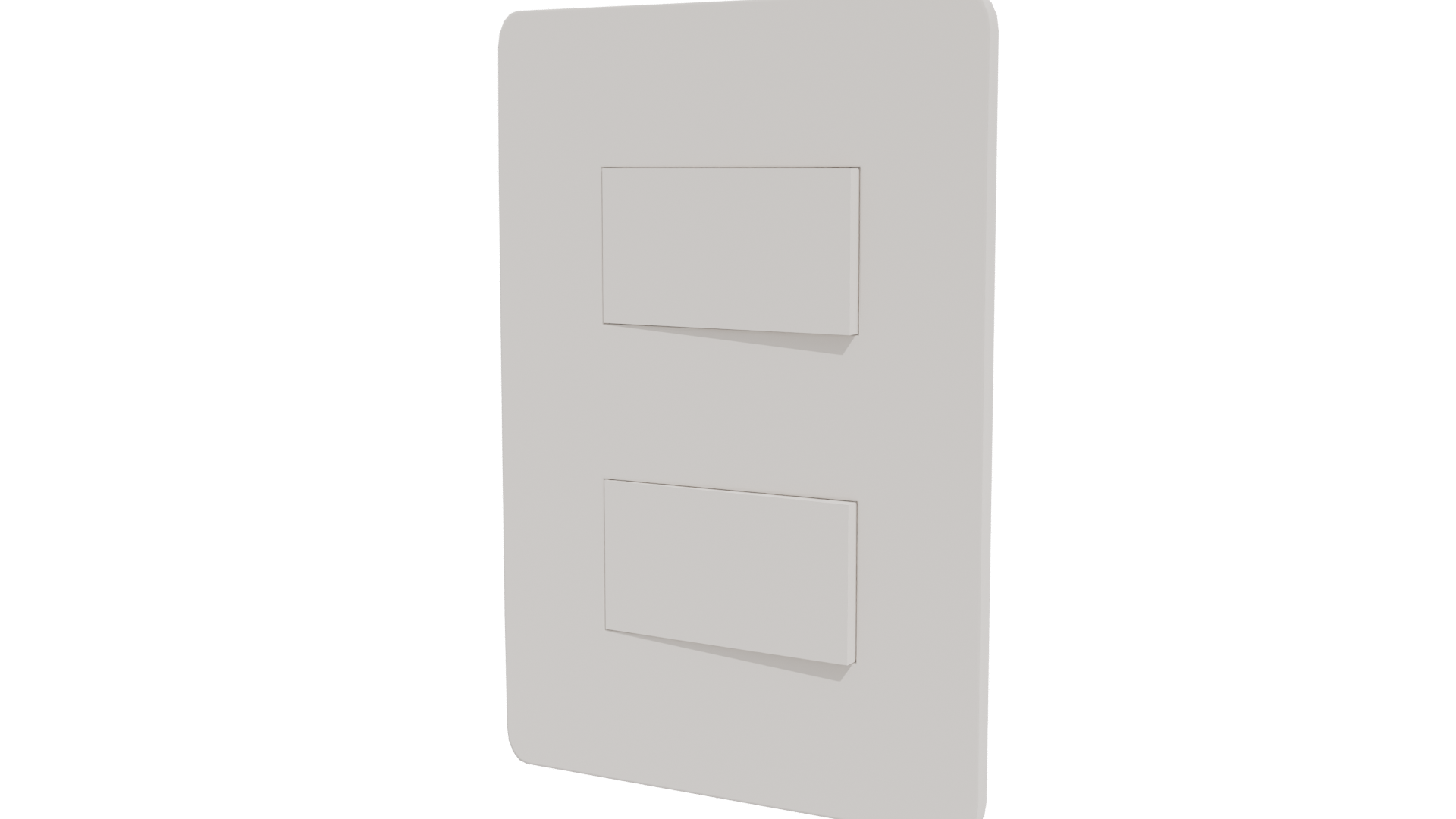 Stylish Metallic Switch Plate 3D - Professional 3D Model Render 4