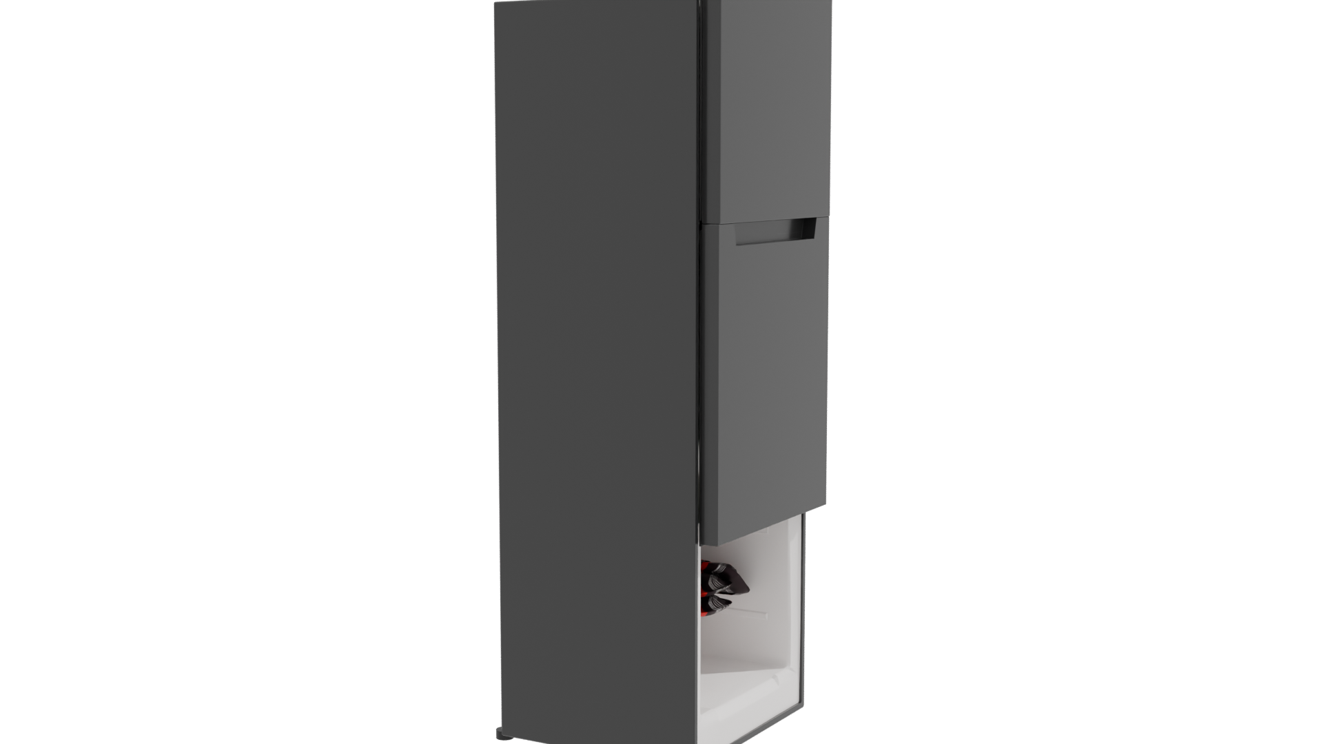 Sleek Black Refrigerator 3D Model - Professional 3D Model Render 9