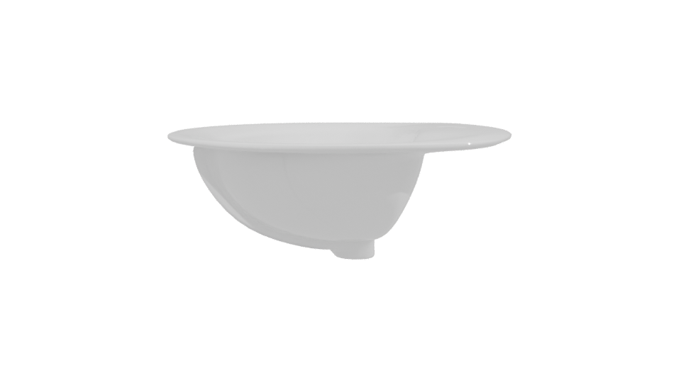 Elegant Round Ceramic Sink 3D Model - Professional 3D Model Render 2