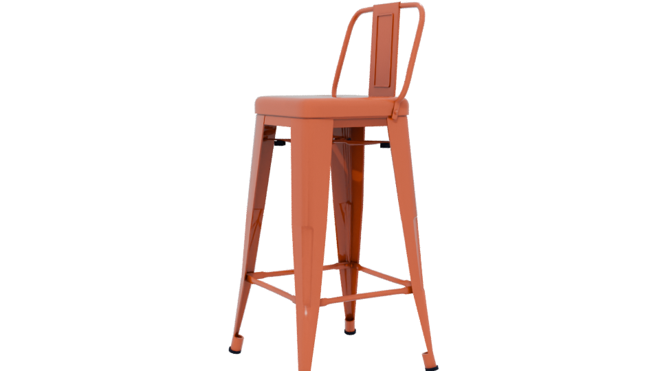 Industrial High Bar Stool 3D - Professional 3D Model Render 13