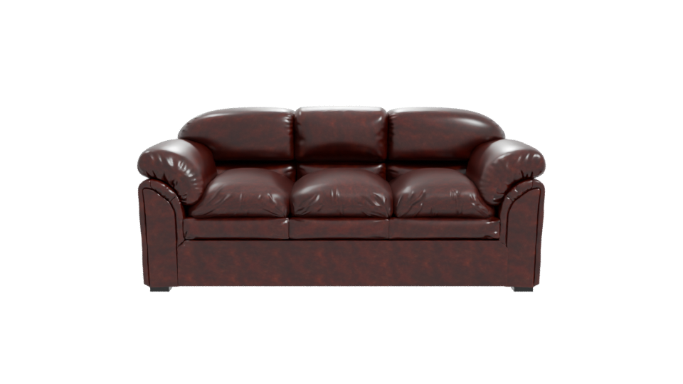 Elegant Leather Sofa 3D Model - Professional 3D Model Render 11