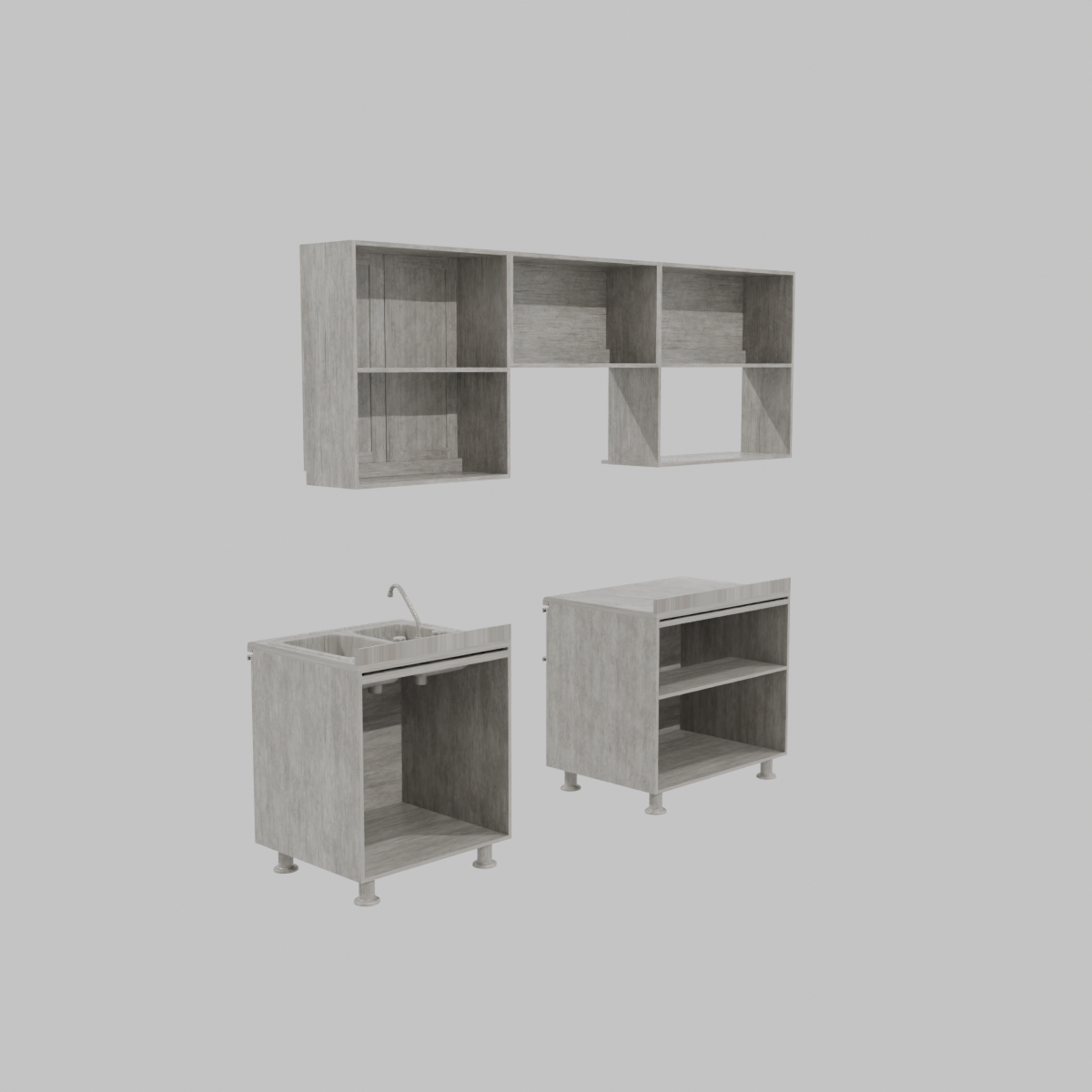 Cocina Integral Clarissa Gris 240 cm