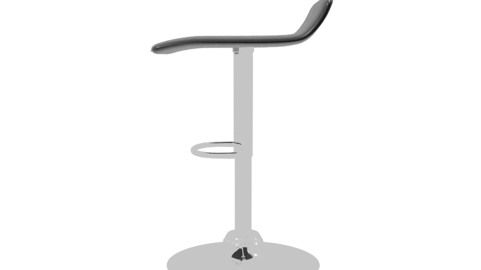 Modern Bar Stool 3D Model - Professional 3D Model Render 2