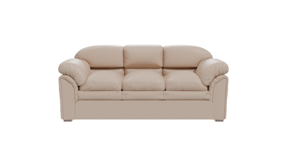 Contemporary Plush Sofa Model - Professional 3D Model Render 11