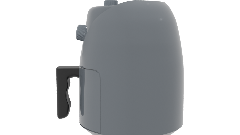 Elegant Air Fryer 3D Model - Professional 3D Model Render 2