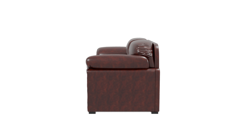 Elegant Leather Sofa 3D Model - Professional 3D Model Render 2