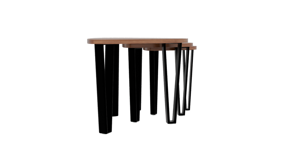 Stylish Modern Wooden Table 3D - Professional 3D Model Render 12