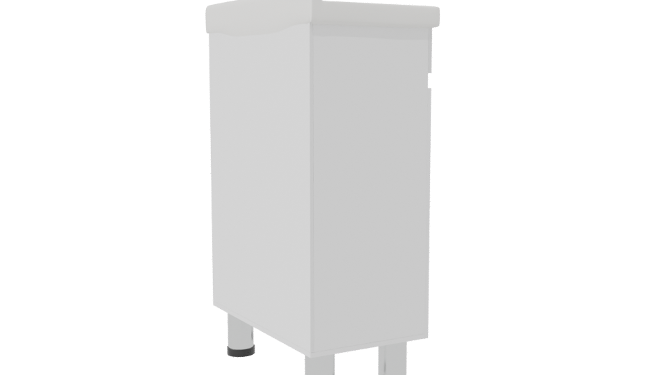 Minimalist White Kitchen Cabinet 3D Model - Professional 3D Model Render 7