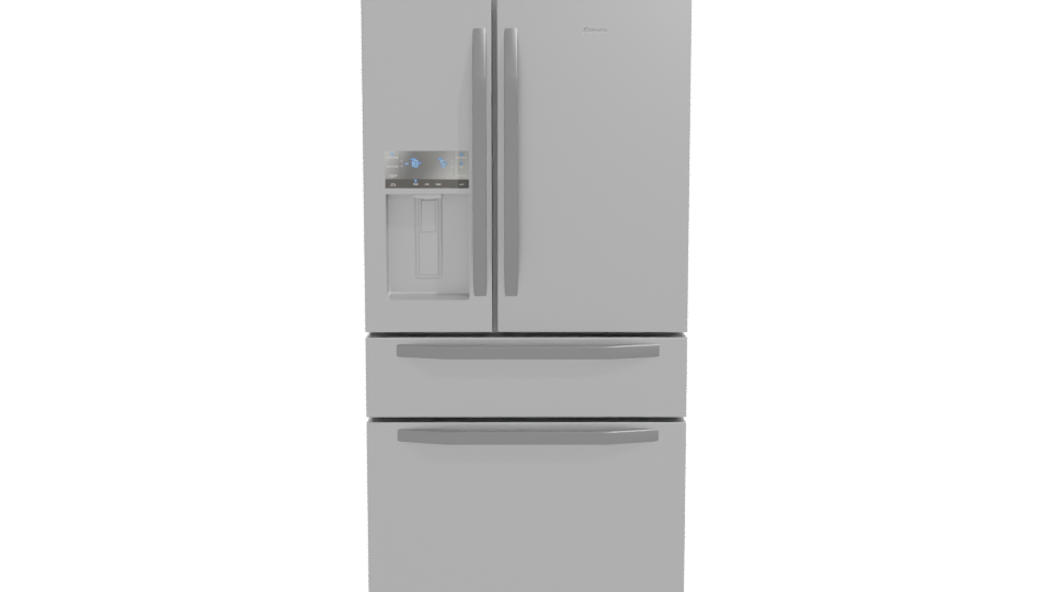 Sleek Stainless Steel Refrigerator 3D Model - Professional 3D Model Render 11