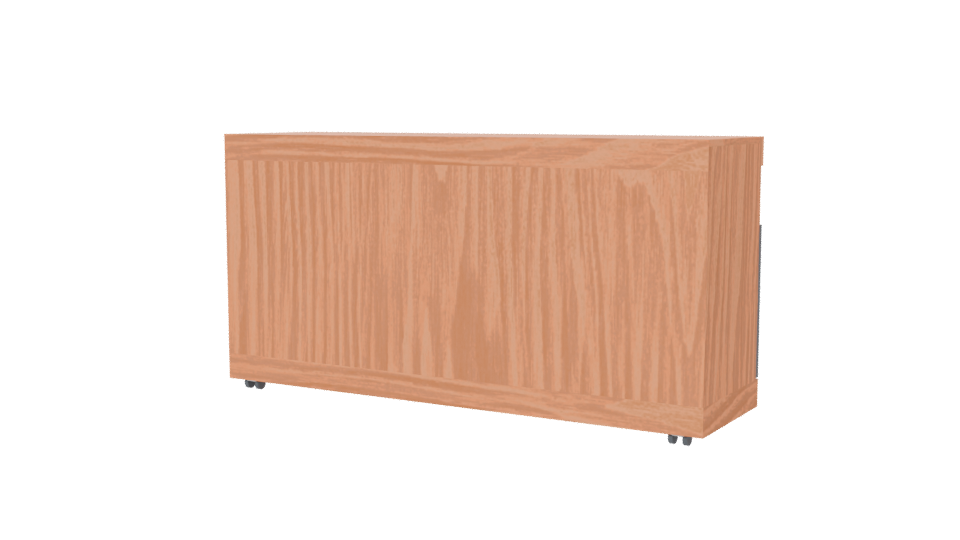 Stylish Wooden Media Console 3D - Professional 3D Model Render 6