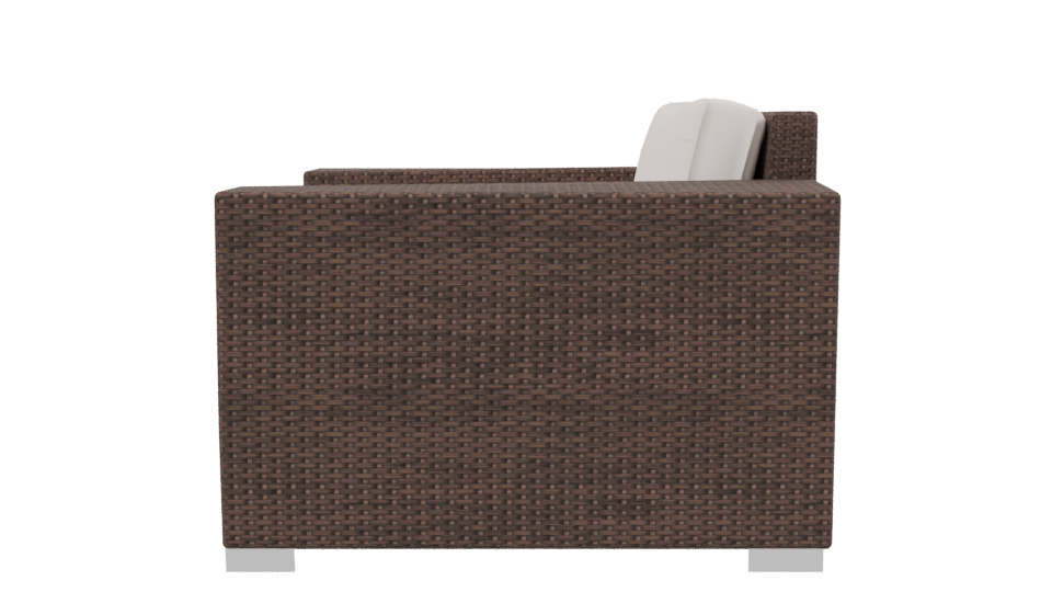 Brown Single Seat Armchair 3D - Professional 3D Model Render 2