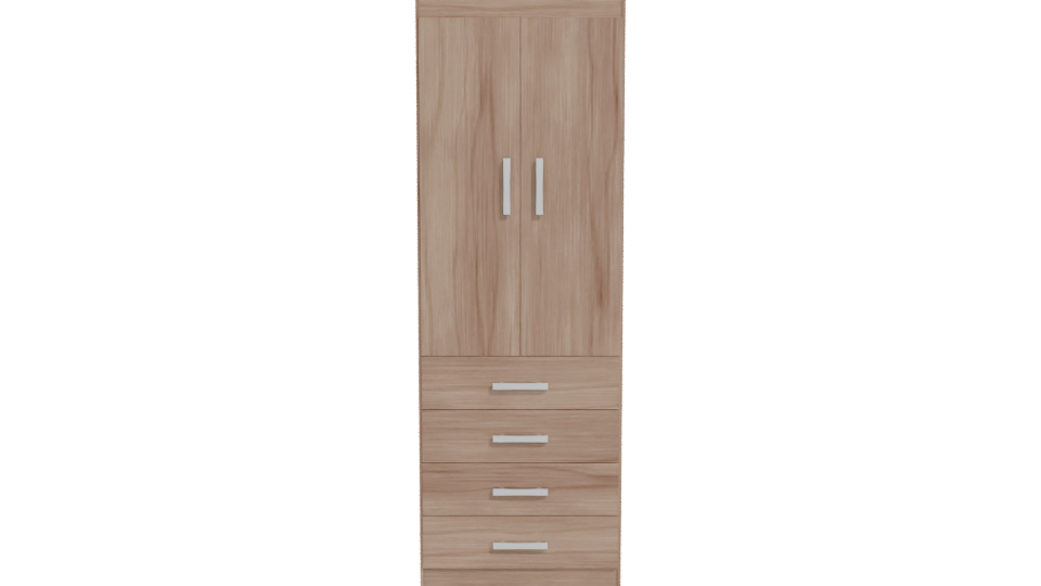 Stylish Wooden Storage Cabinet 3D - Professional 3D Model Render 11